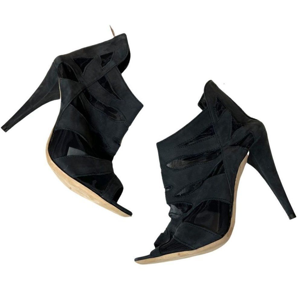 Loeffler Randall Mesh Kerfield Heeled Booties Size 7.5
